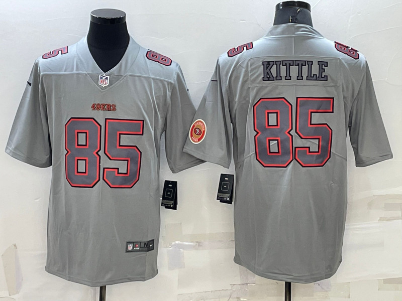 Nike 49ers 85 George Kittle Gray Atmosphere Fashion Vapor Limited Jersey