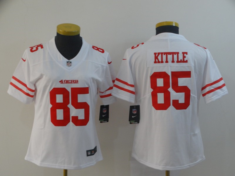 Nike 49ers 85 George Kittle White Women Vapor Untouchable Limited Jersey
