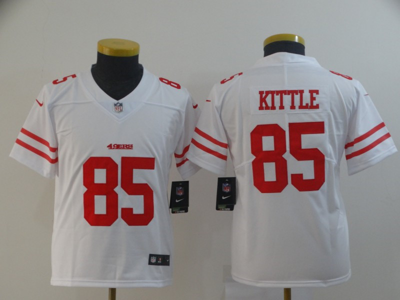 Nike 49ers 85 George Kittle White Youth Vapor Untouchable Limited Jersey