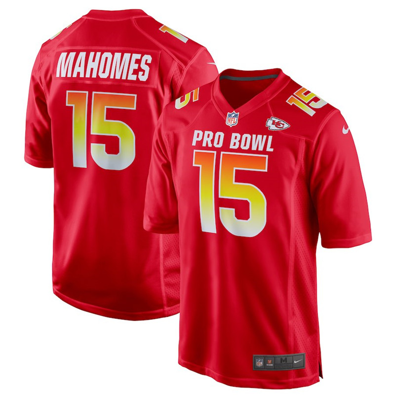  AFC Chiefs 15 Patrick Mahomes Red 2019 Pro Bowl Game Jersey