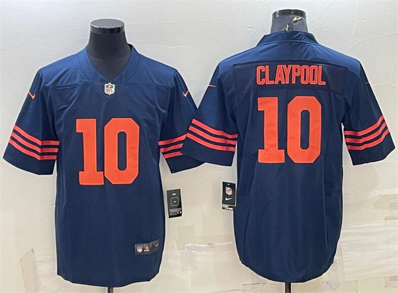 Nike Bears 10 Chase Claypool Navy Color Rush Limited Jersey