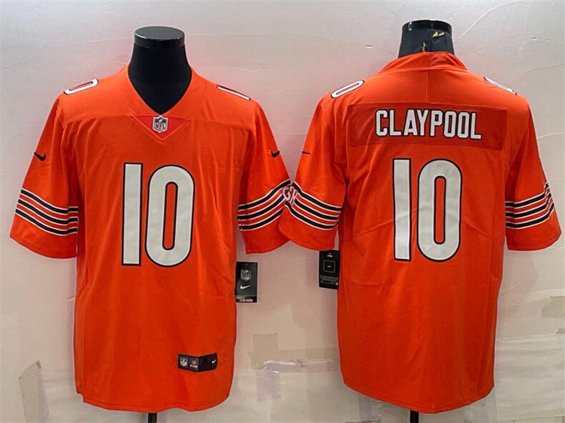 Nike Bears 10 Chase Claypool Orange Vapor Untouchable Limited Jersey