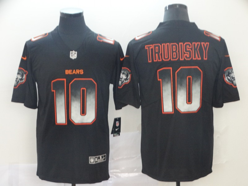 Nike Bears 10 Mitchell Trubisky Black Arch Smoke Vapor Untouchable Limited Jersey