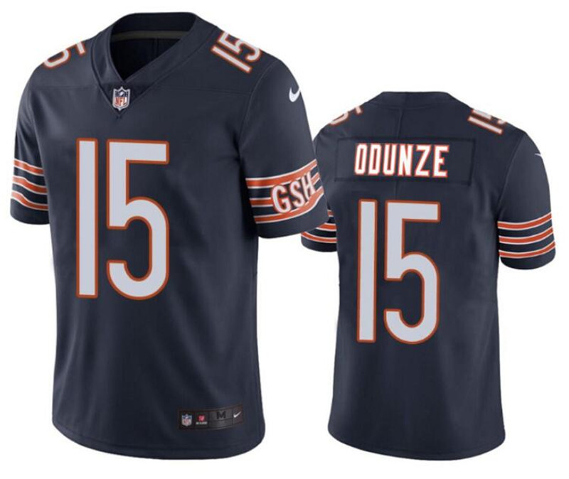 Nike Bears 15 Rome Odunze Navy 2024 NFL Draft Vapor Limited Jersey