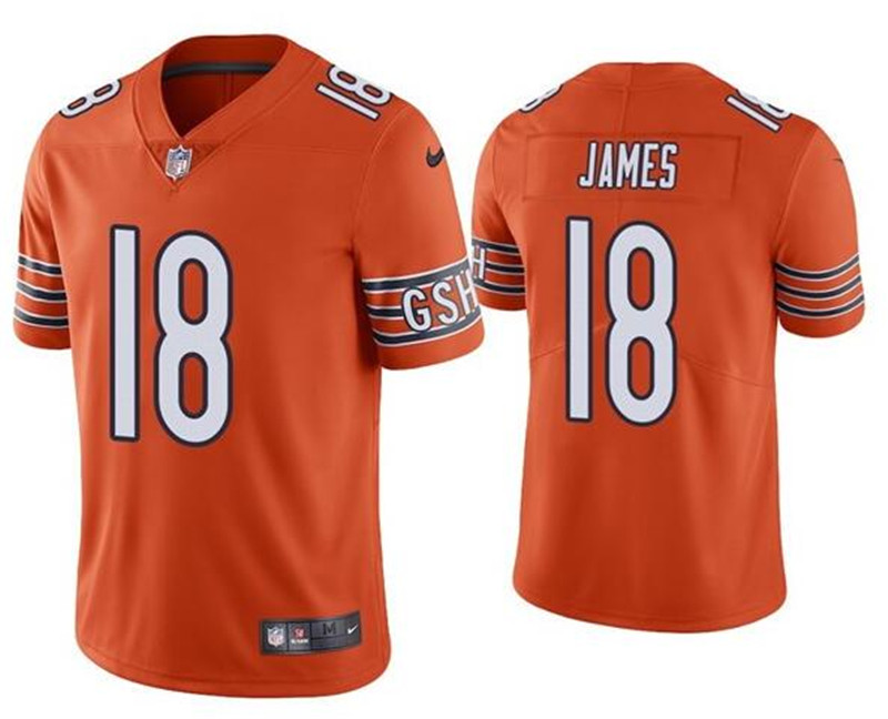 Nike Bears 18 Jesse James Orange Vapor Untouchable Limited Jersey