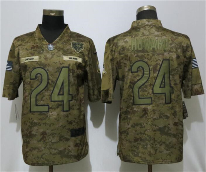  Bears 24 Jordan Howard Camo Salute To Service Limited Jersey