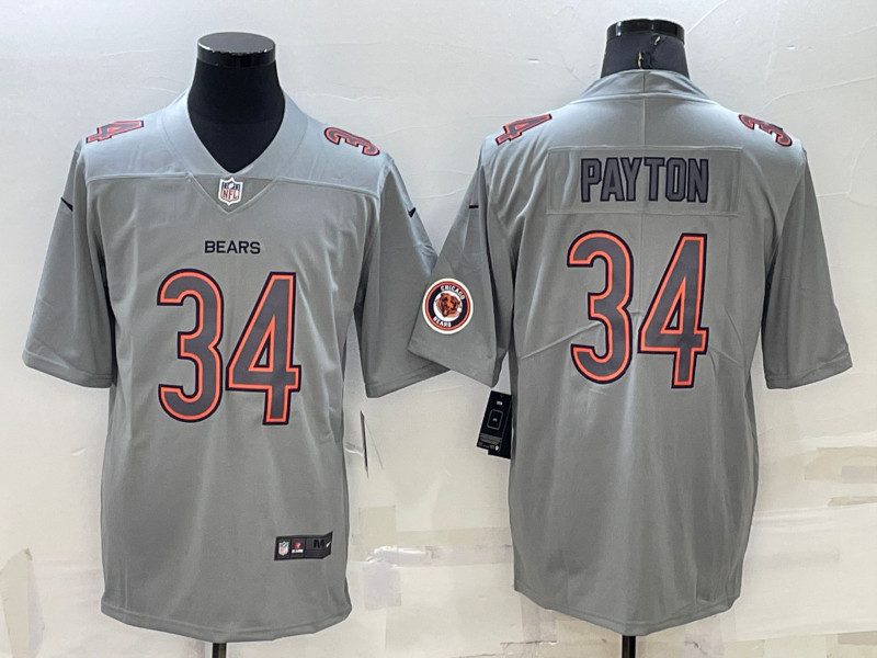 Nike Bears 34 Walter Payton Gray Atmosphere Fashion Vapor Limited Jersey