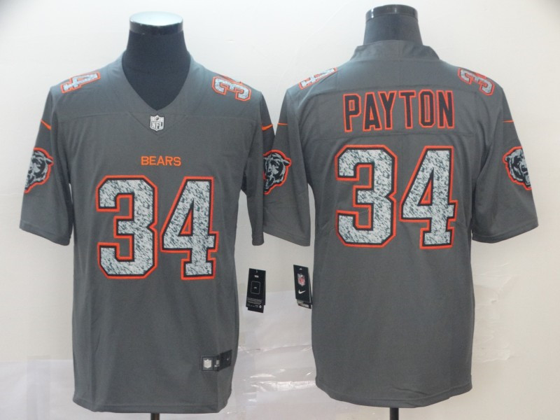 Nike Bears 34 Walter Payton Gray Camo Vapor Untouchable Limited Jersey