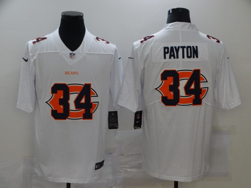 Nike Bears 34 Walter Payton White Shadow Logo Limited Jersey