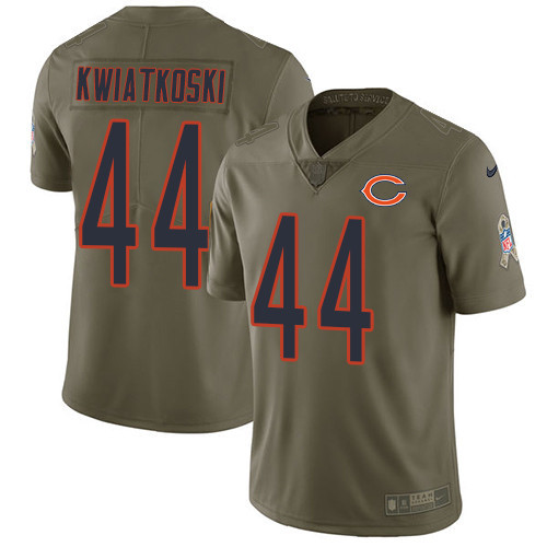  Bears 44 Nick Kwiatkoski Olive Salute To Service Limited Jersey