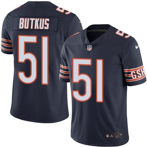  Bears 51 Dick Butkus Navy Vapor Untouchable Player Limited Jersey