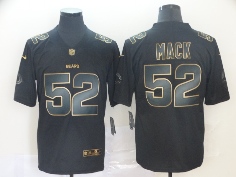 Nike Bears 52 Khalil Mack Black Gold Vapor Untouchable Limited Jersey