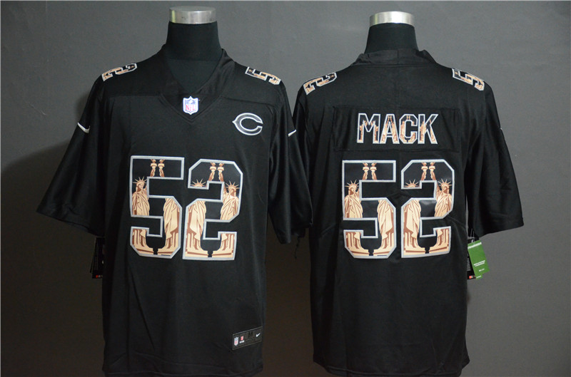 Nike Bears 52 Khalil Mack Black Statue of Liberty Limited Jersey