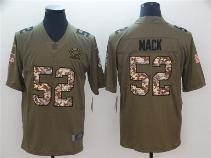  Bears 52 Khalil Mack Olive Camo Salute To Service Limited Jersey