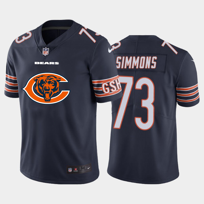 Nike Bears 73 Lachavious Simmons Navy Team Big Logo Vapor Untouchable Limited Jersey