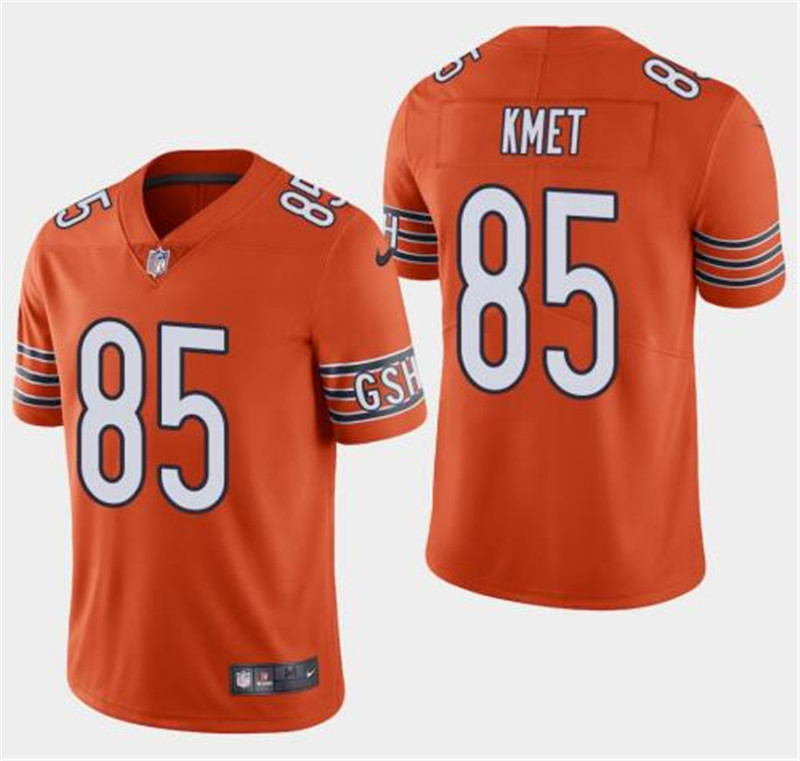 Nike Bears 85 Cole Kmet Orange Vapor Untouchable Limited Jersey