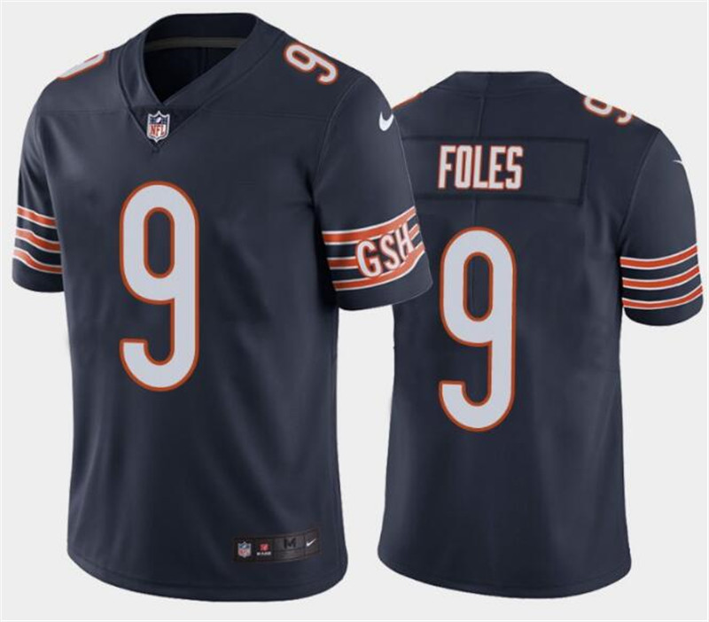 Nike Bears 9 Nick Foles Navy Vapor Untouchable Limited Jersey