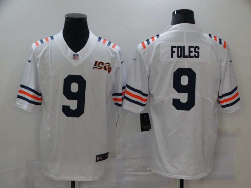 Nike Bears 9 Nick Foles White 100th Season Vapor Untouchable Limited Jersey