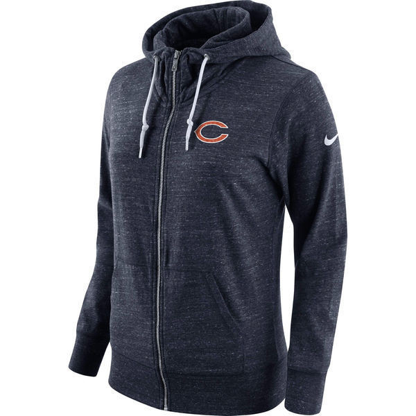  Bears Fresh Logo Navy Women's Full Zip Hoodie