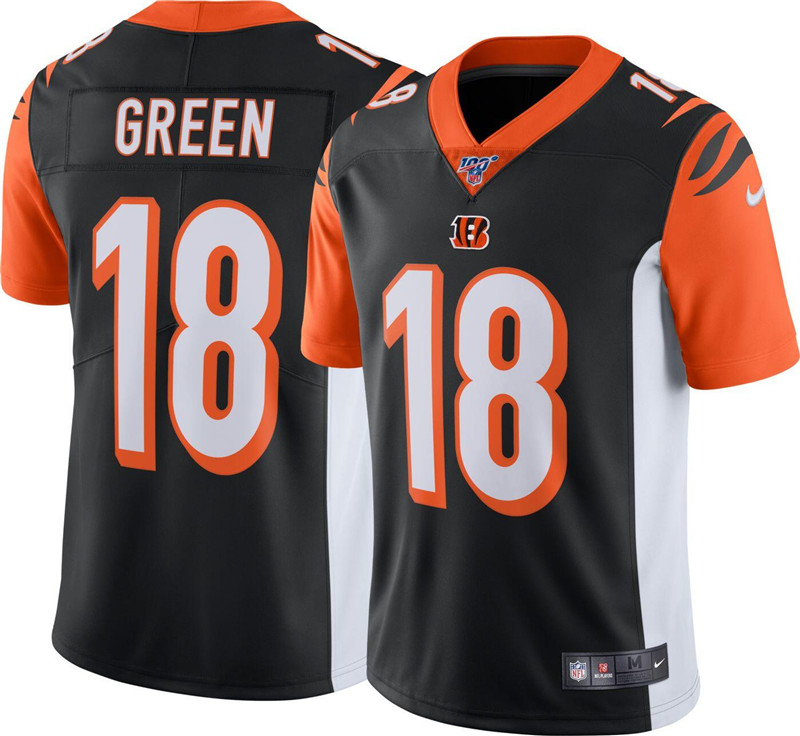 Nike Bengals 18 A.J. Green Black 100th Season Vapor Untouchable Limited Jersey