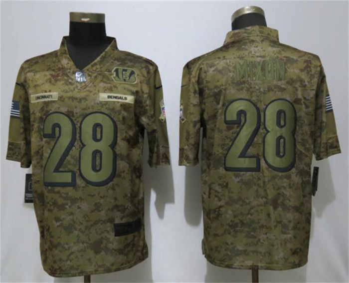  Bengals 20 Joe Mixon Camo Salute To Service Limited Jersey