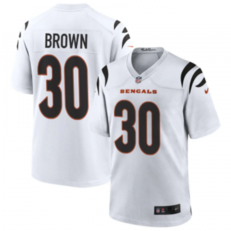 Nike Bengals 30 Chase Brown White Vapor Untouchable Limited Jersey