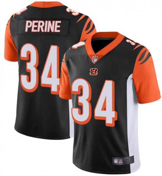 Nike Bengals 34 Samaje Perine Black Vapor Untouchable Limited Jersey