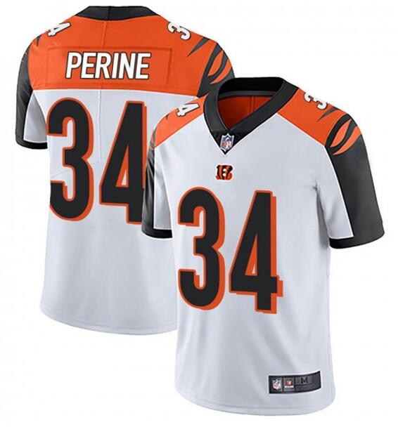 Nike Bengals 34 Samaje Perine White Vapor Untouchable Limited Jersey