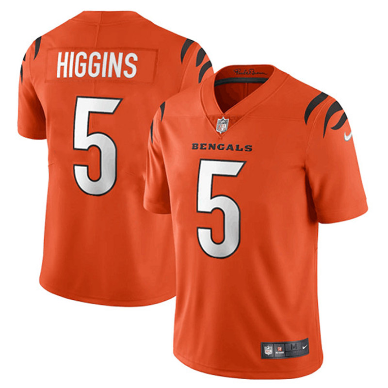 Nike Bengals 5 Tee Higgins Orange Vapor Limited Jersey