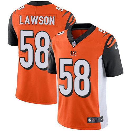  Bengals 58 Carl Lawson Orange Vapor Untouchable Player Limited Jersey