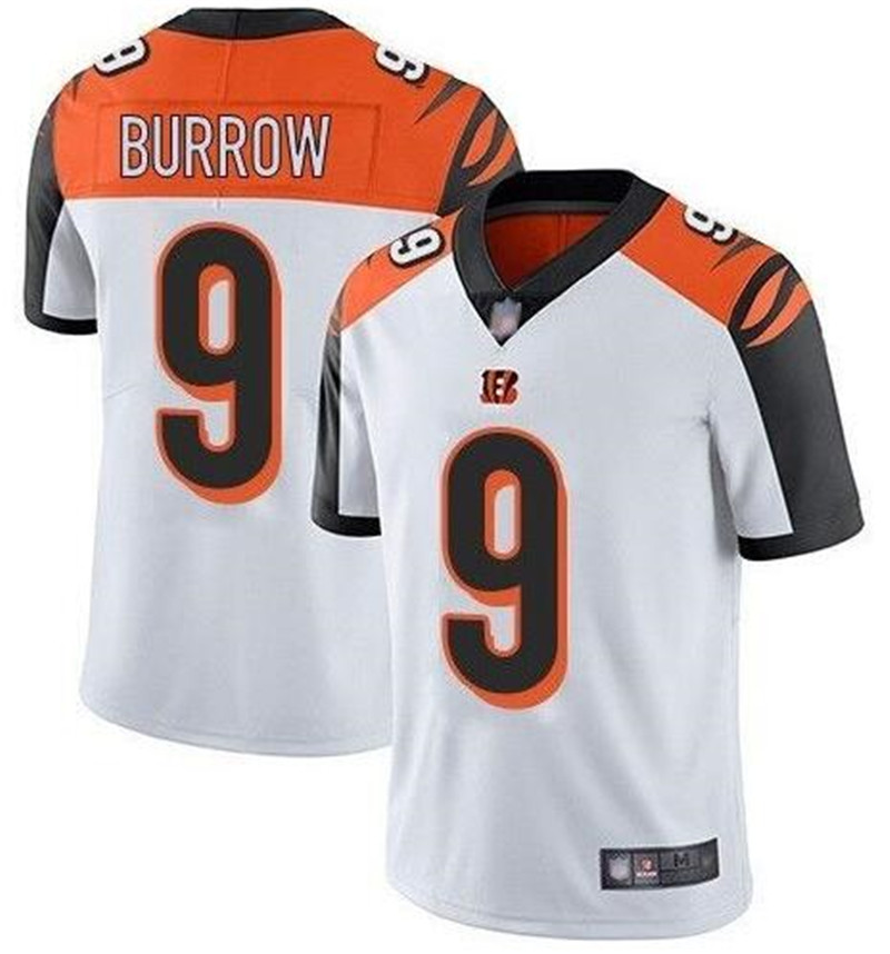 Nike Bengals 9 Joe Burrow White Black 2020 NFL Draft First Round Pick Vapor Untouchable Limited Jersey