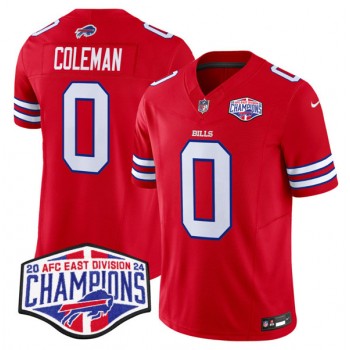 Nike Bills 0 Keon Coleman Red 2024 AFC East Division Champions F.U.S.E. Vapor Limited Men Jersey