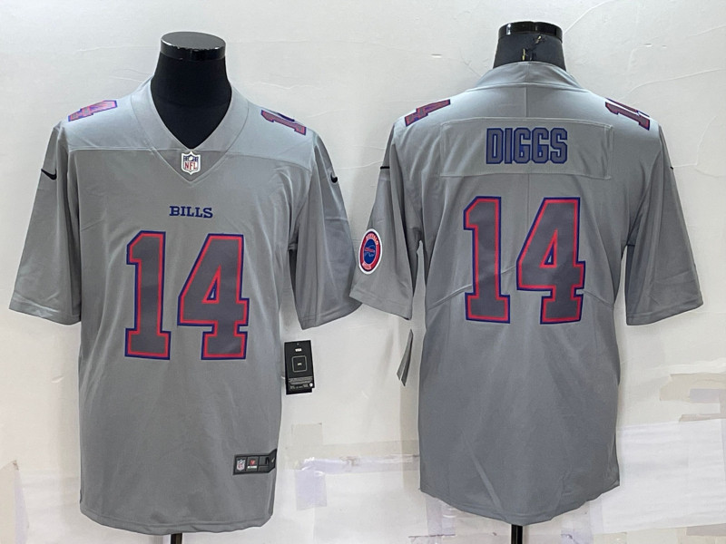 Nike Bills 14 Stefon Diggs Gray Atmosphere Fashion Vapor Limited Jersey