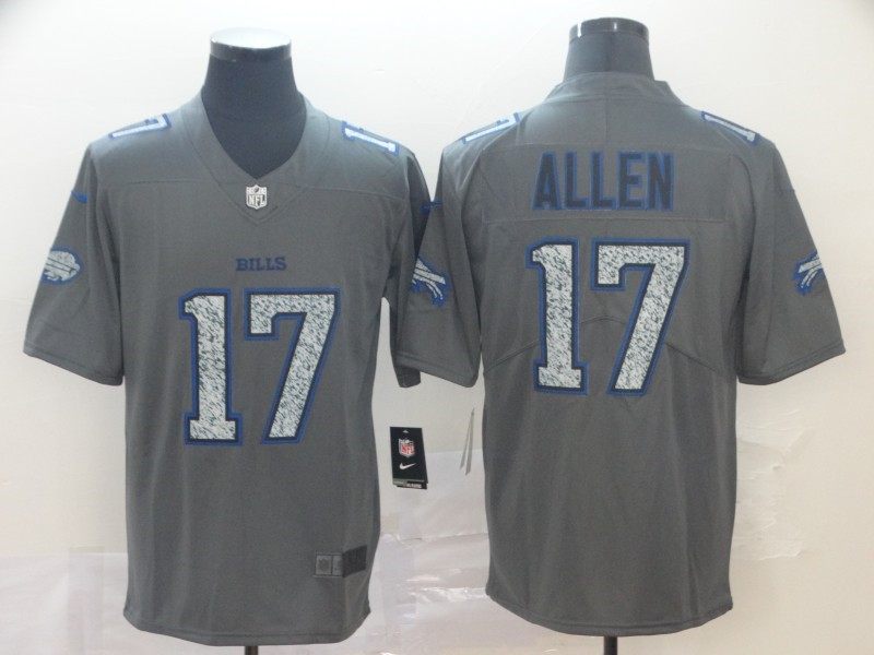 Nike Bills 17 Josh Allen Gray Camo Vapor Untouchable Limited Jersey