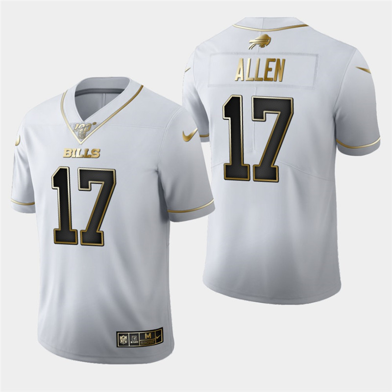 Nike Bills 17 Josh Allen White 100th Season Vapor Untouchable Limited Jersey