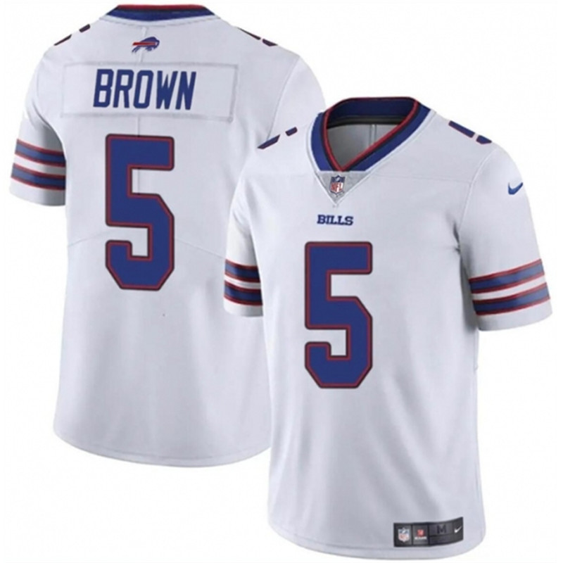 Nike Bills 5 Anthony Brown White 2024 Vapor Untouchable Limited Football Stitched Jersey