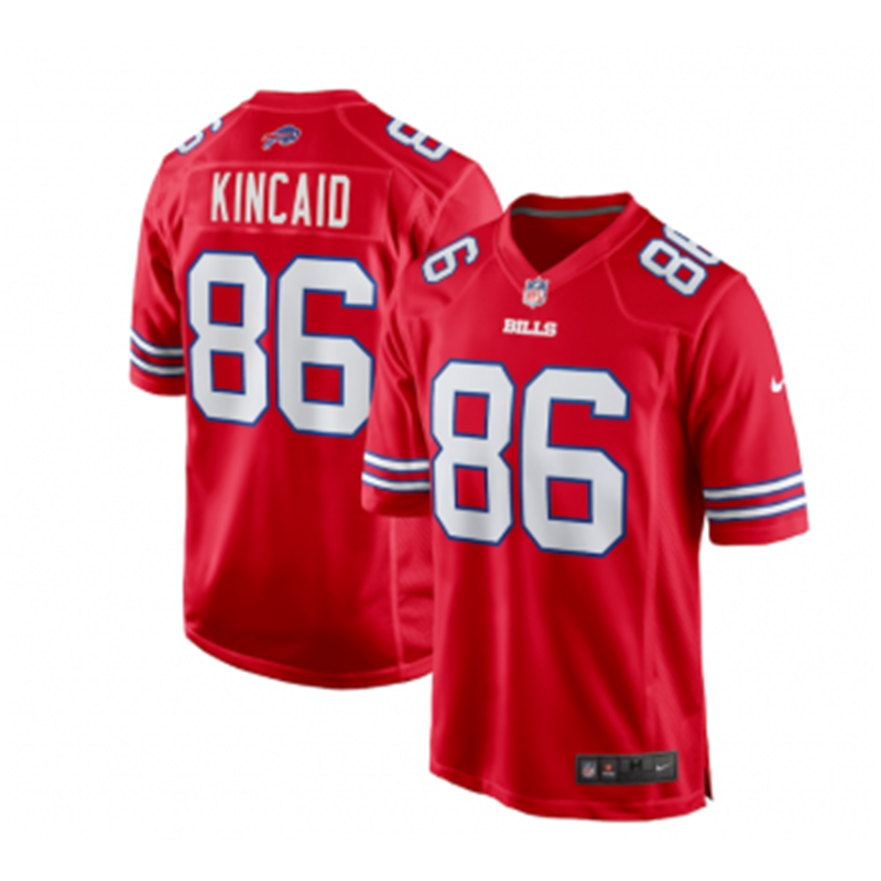 Nike Bills 86 Dalton Kincaid Red Vapor Untouchable Limited Men Jersey