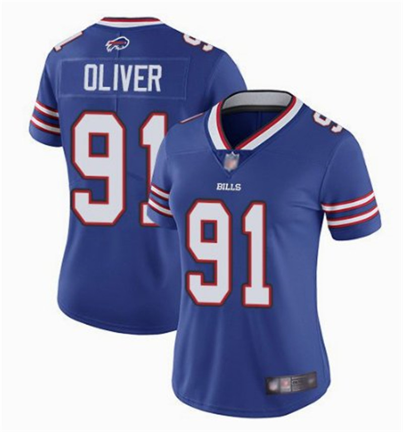 Nike Bills 91 Ed Oliver Royal Women Vapor Untouchable Limited Jersey