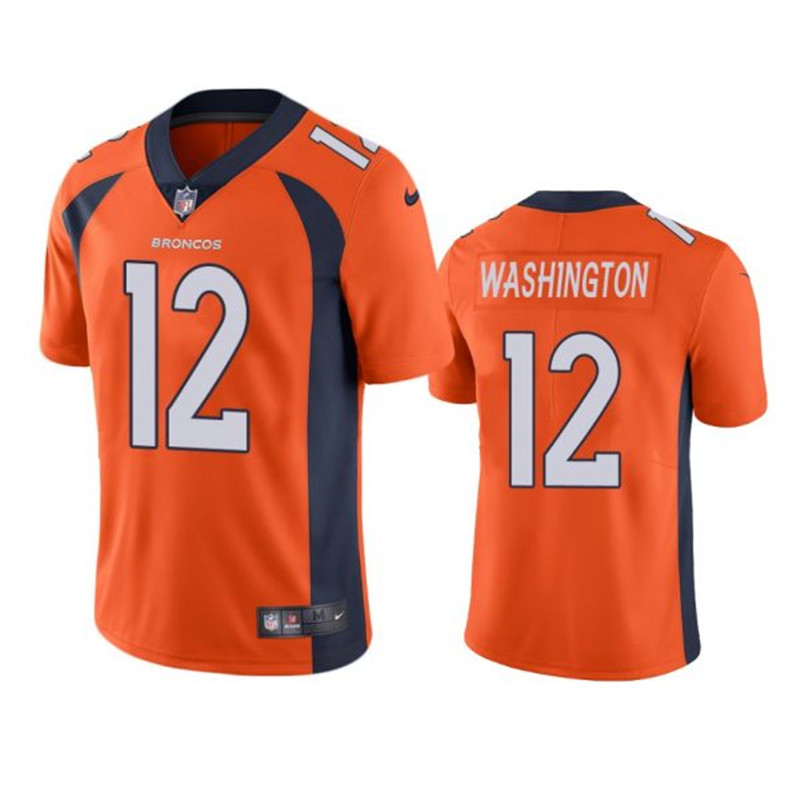 Nike Broncos 12 Montrell Washington Orange Vapor Untouchable Limited Jersey