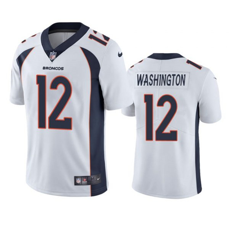 Nike Broncos 12 Montrell Washington White Vapor Untouchable Limited Jersey