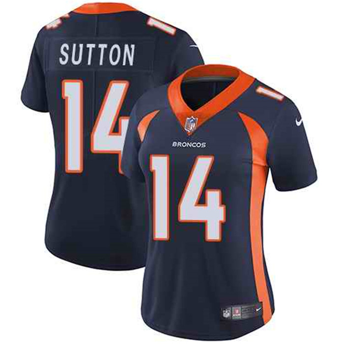  Broncos 14 Courtland Sutton Navy Women Vapor Untouchable Limited Jersey