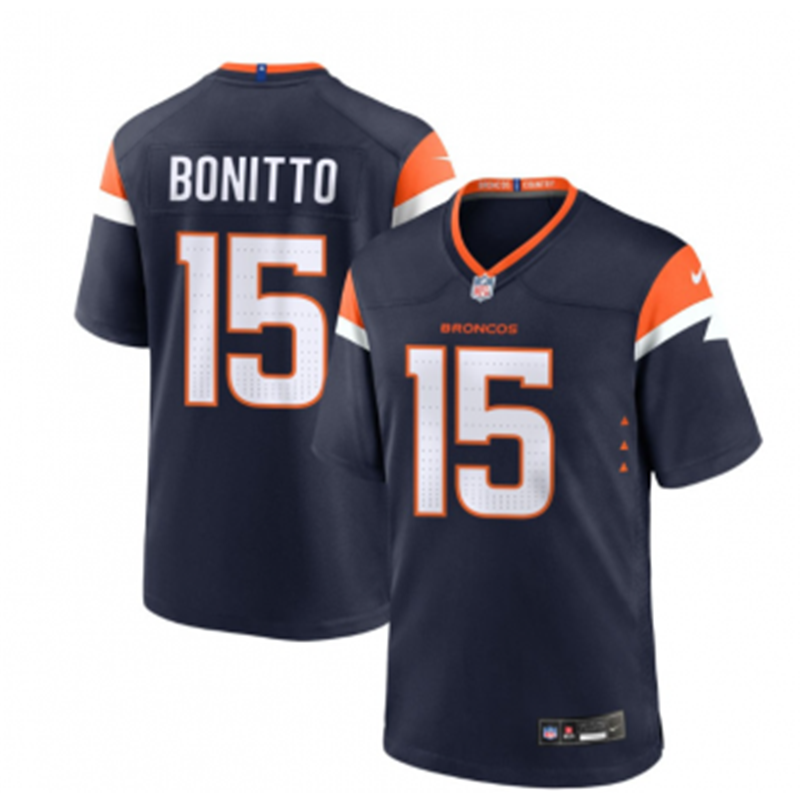 Nike Broncos 15 Bonitto Navy Vapor Untouchable Limited Jersey