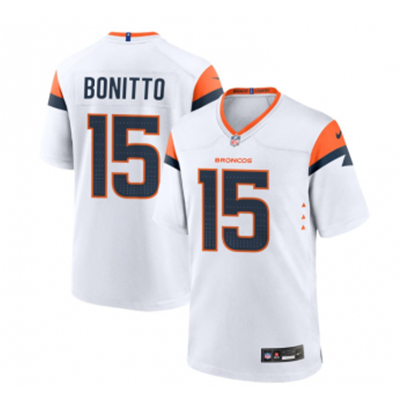 Nike Broncos 15 Bonitto White Vapor Untouchable Limited Jersey