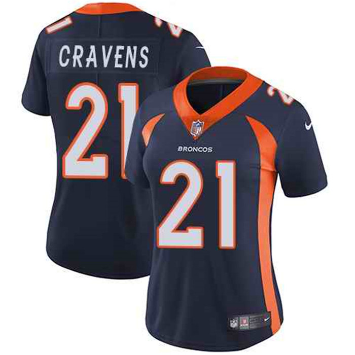  Broncos 21 Su'a Cravens Navy Women Vapor Untouchable Limited Jersey