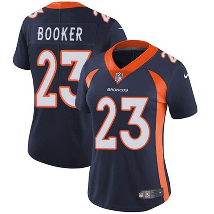  Broncos 23 Devontae Booker Navy Women Vapor Untouchable Limited Jersey