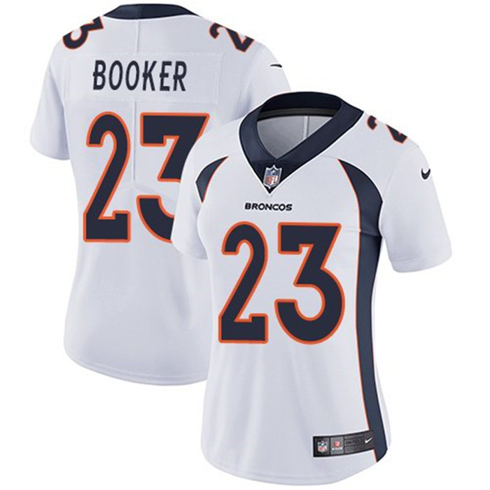  Broncos 23 Devontae Booker White Women Vapor Untouchable Limited Jersey