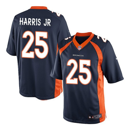  Broncos 25 Chris Harris Jr Navy Youth Game Jersey