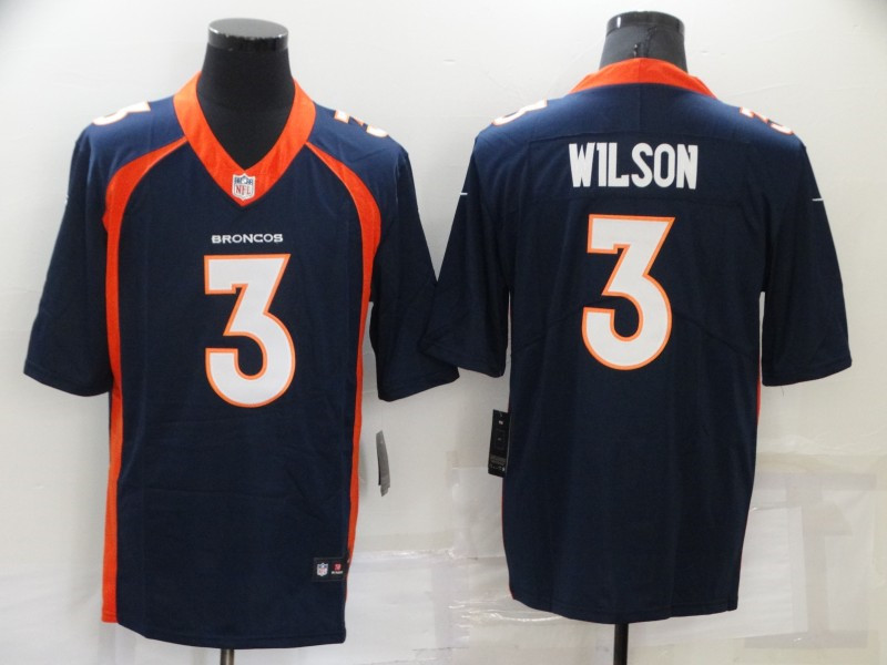 Nike Broncos 3 Russell Wilson Navy Vapor Untouchable Limited Jersey