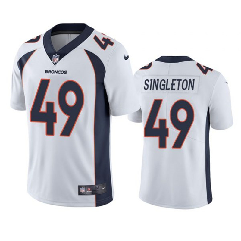Nike Broncos 49 Alex Singleton White Vapor Untouchable Limited Jersey