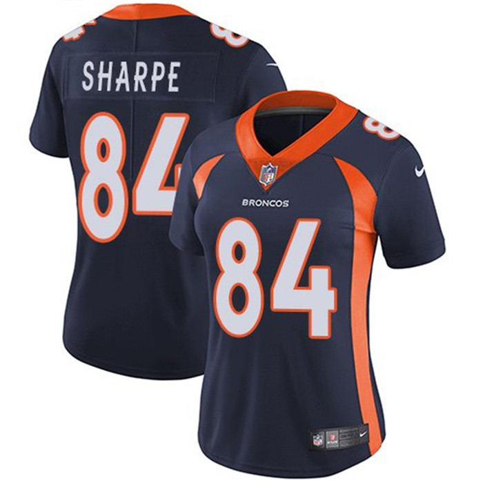  Broncos 84 Shannon Sharpe Navy Women Vapor Untouchable Limited Jersey